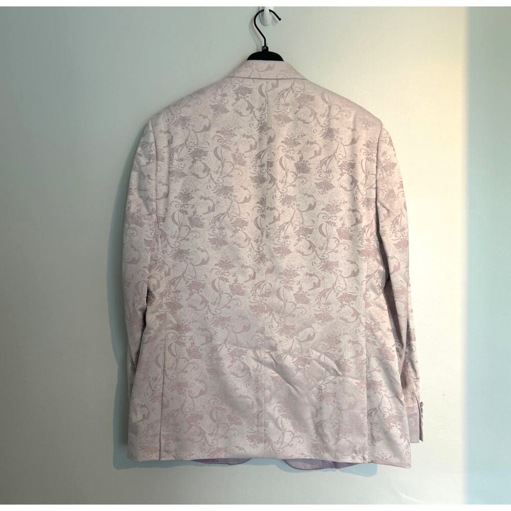 NWT Alfani Slim Fit Sport Coat Blazer Light Pink Floral Jacquard, Men's 42R - Picture 10 of 10